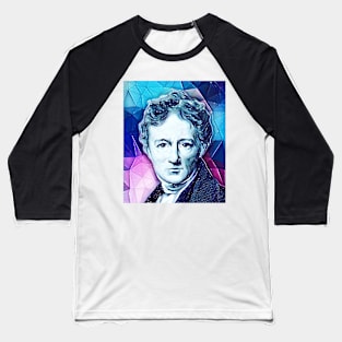 Charles Lamb Snowy Portrait | Charles Lamb Artwork 13 Baseball T-Shirt